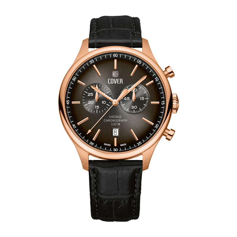 Cover CHAPMAN CHRONO Brown, Rose Gold Leather