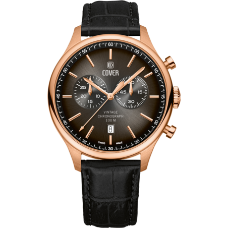 Cover CHAPMAN CHRONO Brown, Rose Gold Leather