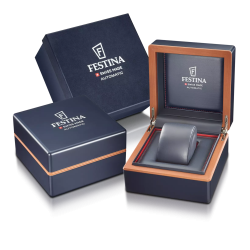 FESTINA AUTOMATIC Swiss Made, blue, stainless steel bracelet, men's