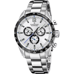 Candino GENTS CHRONO TIMELESS Swiss men's with chronograph, white
