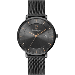 Pierre Lannier INTI Black Dial Black Mesh Strap