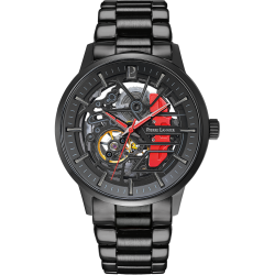 Pierre Lannier PADDOCK Black Dial Black Stainless Steel 22 MM Strap