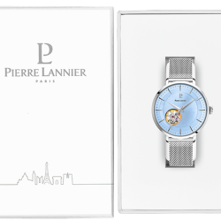 Pierre Lannier AUTOMATIC Blue Dial Silver Mesh Strap