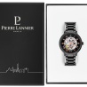 Pierre Lannier AUTOMATIC Black Dial Black Steel Strap