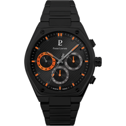 Pierre Lannier COPILOTE Black Dial Black Stainless Steel 24 MM Strap