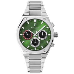 Pierre Lannier COPILOTE Green Dial Silver Stainless Steel 24 MM Strap
