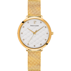 Pierre Lannier GRACE White Dial Gold Mesh Strap