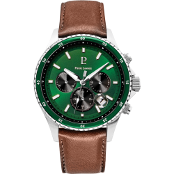 Pierre Lannier CRONOS Green Dial Brown Leather Strap
