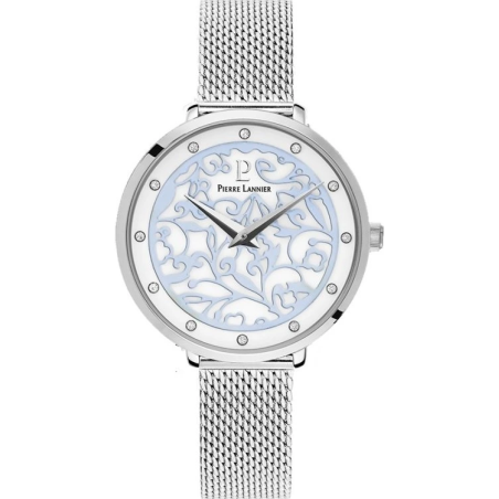Pierre Lannier EOLIA Blue Dial Silver Strap