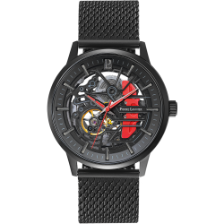 Pierre Lannier PADDOCK Black Dial Black Mesh Strap